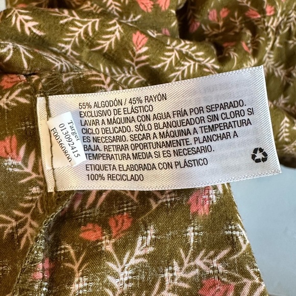 NWT Universal Thread Brown Floral Boho Western Square Neck Tier Dress Sz M - Picture 8 of 10